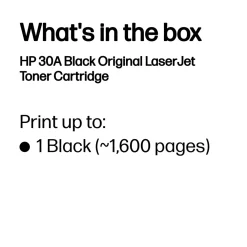 HP Skrivere Og Tilbehør|Toner 30A - Svart