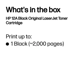 HP Skrivere Og Tilbehør|Toner 12A - Svart