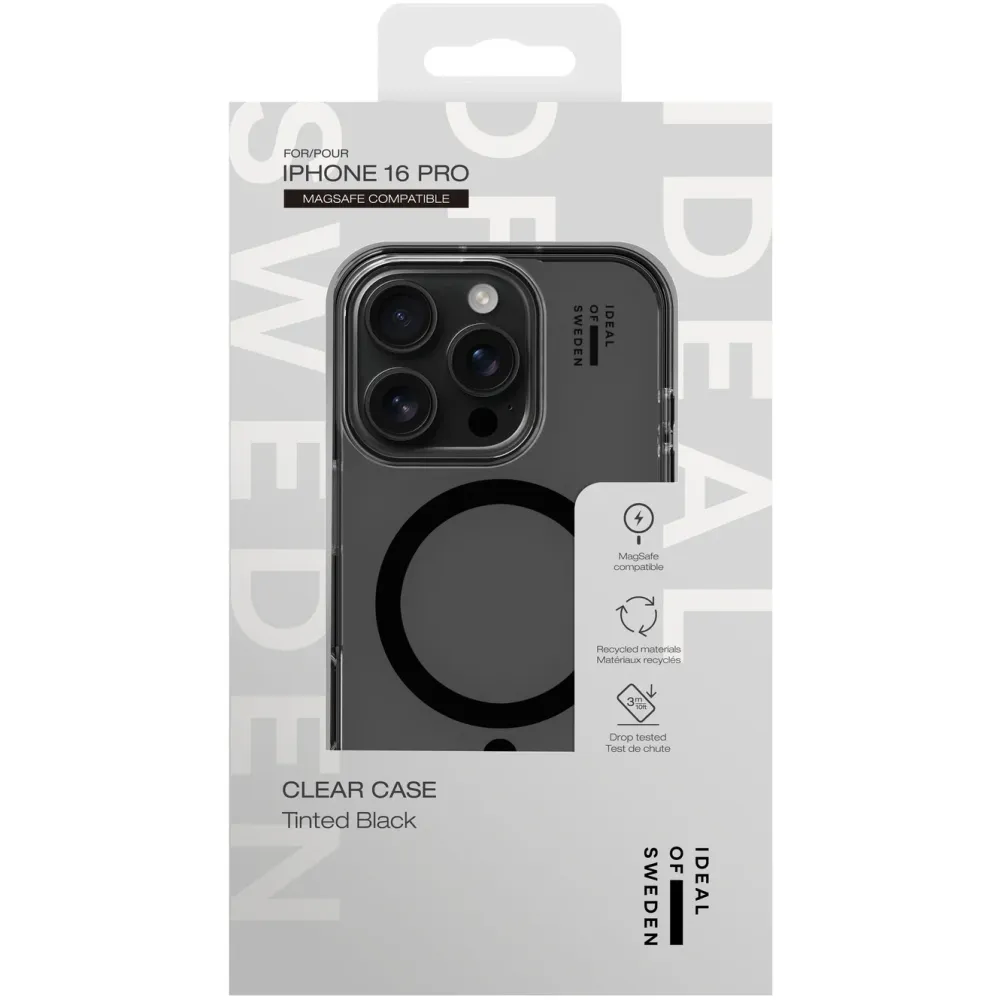 IDEAL OF SWEDEN Iphone-Tilbehør|Clear MagSafe Case – mobildeksel til iPhone 16 Pro Tinted Black