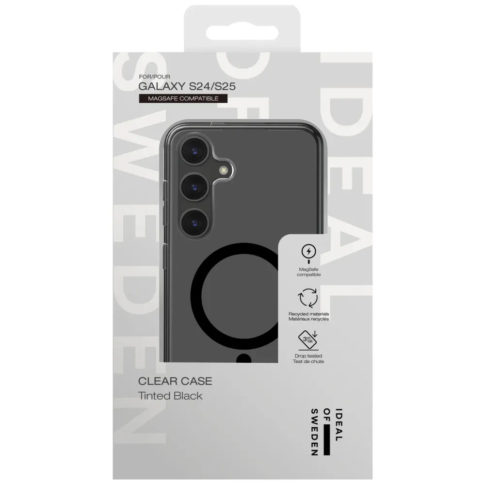 IDEAL OF SWEDEN Mobildeksler & Etui|Clear MagSafe Case – mobildeksel til Galaxy S24/S25 Tinted Black