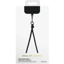 IDEAL OF SWEDEN Mobildeksler & Etui|Cord Phone Strap – justerbar mobilreim Svart