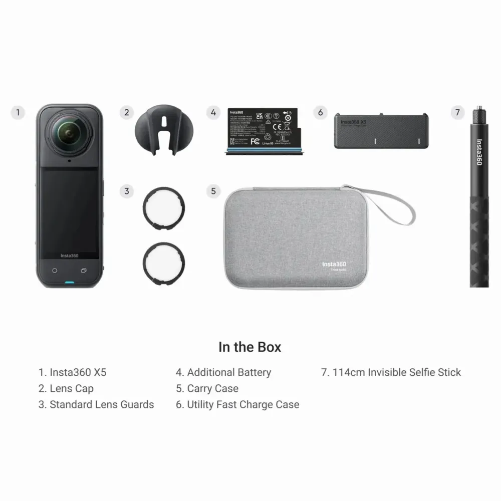 Insta360 Foto Og Video|X5 Essentials Bundle – actionkamera med 360° video