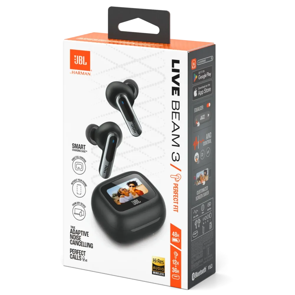 JBL Iphone-Tilbehør|Hodetelefoner Og Hodesett|Live Beam 3 Trådløse hodetelefoner