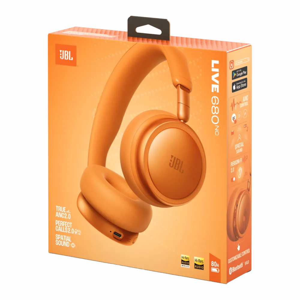 JBL Hodetelefoner Og Hodesett|Live 680NC trådløse on-ear-hodetelefoner