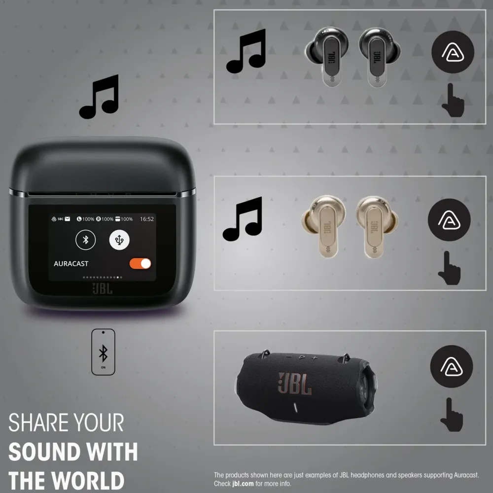 JBL Hodetelefoner Og Hodesett|Tour Pro 3 trådløse in-ear-hodetelefoner