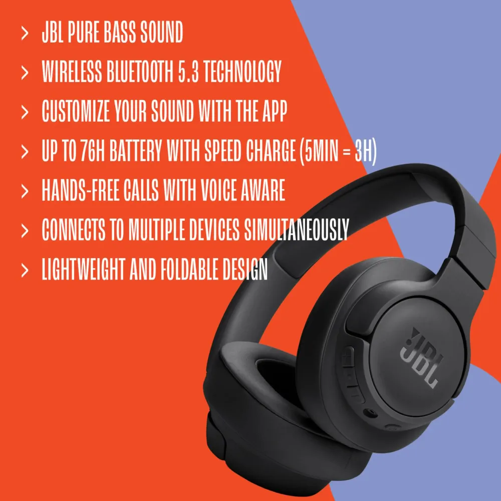 JBL Iphone-Tilbehør|Dataheadset|Tune 720BT Trådløse hodetelefoner