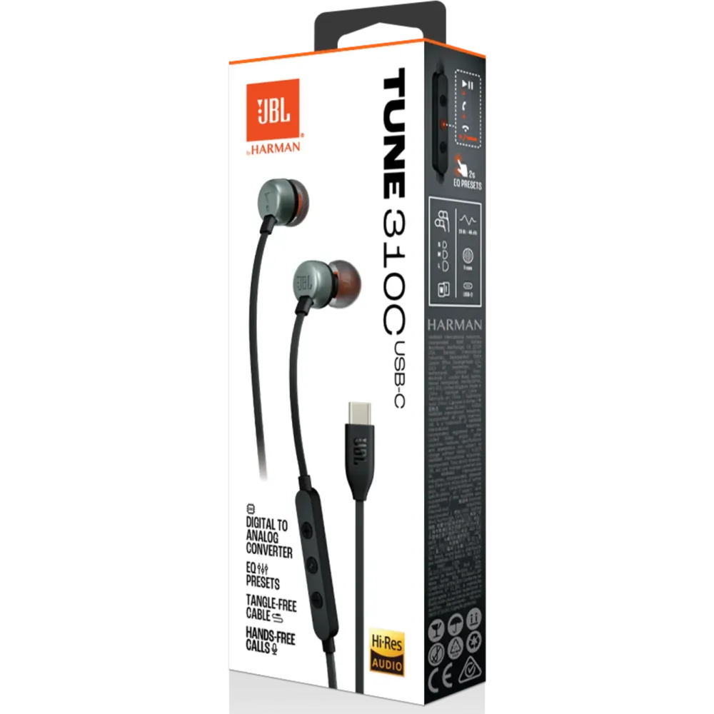 JBL Hodetelefoner Og Hodesett|Tune 310C Hodetelefoner med USB-C