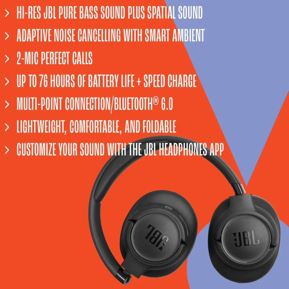 JBL Hodetelefoner Og Hodesett|Tune 780NC trådløse over-ear-hodetelefoner