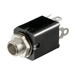Kjell Lyd- & Videokabler|Kabler For Lyd|Kabinettkontakt med bryter 6,3 mm, stereo
