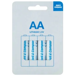 Kjell & Company Biltilbehør|Batterier|AA-litiumbatterier, 4-pk.