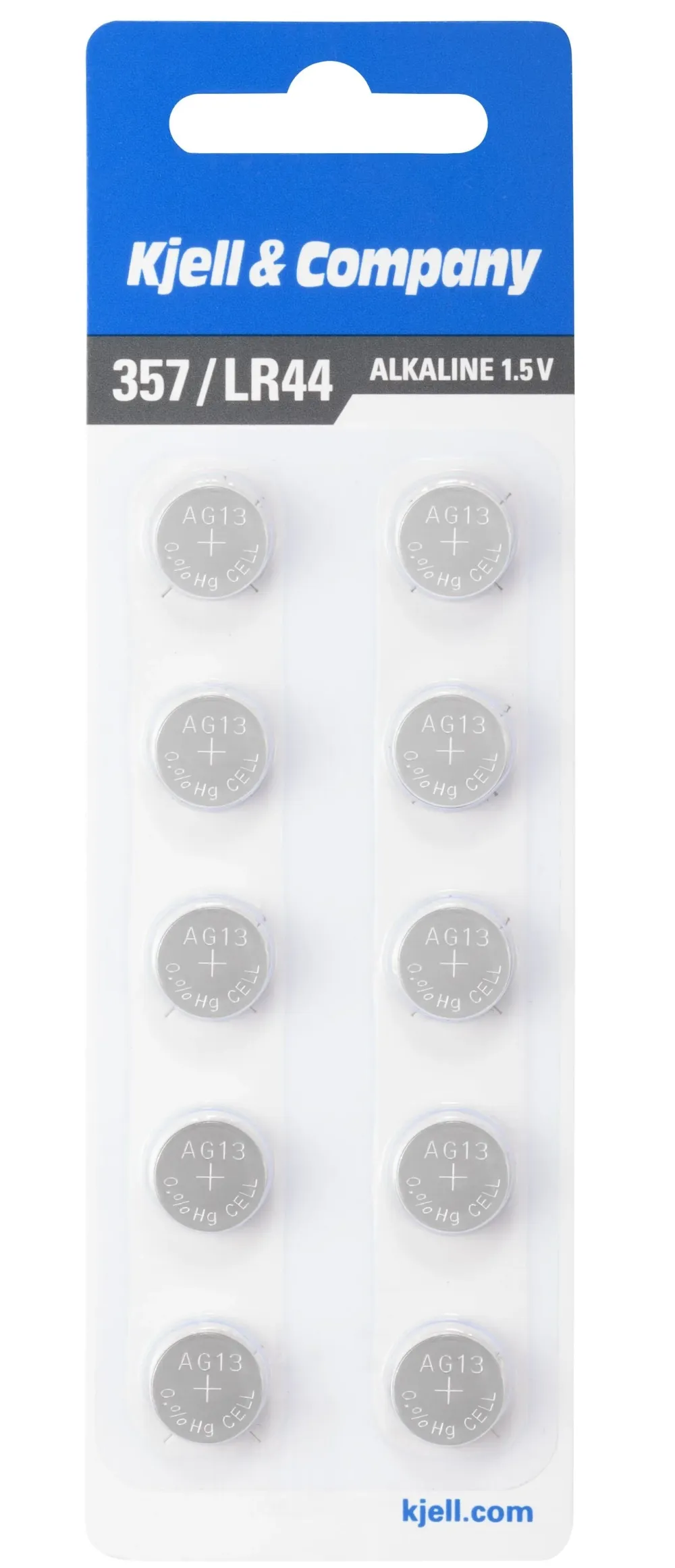 Kjell & Company Batterier|Batterier|Knappcellebatterier LR44 (357) 10-pk.