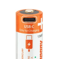 Kjell & Company Batterier|Batterier|18650 Li-ion-batteri med USB-C 2600 mAh