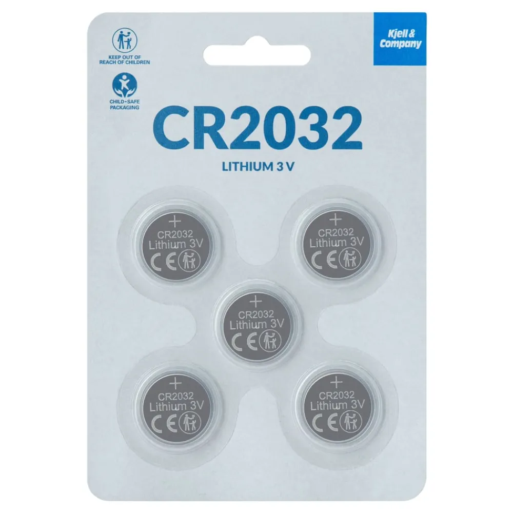 Kjell & Company Batterier|Batterier|Litiumbatteri CR2032 5-pk