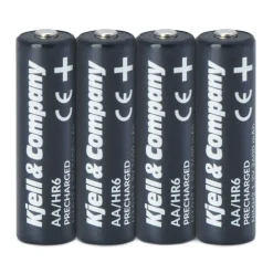 Kjell & Company Batterier|Batterier|Oppladbare AA-batterier 2600 mAh 4-pk.