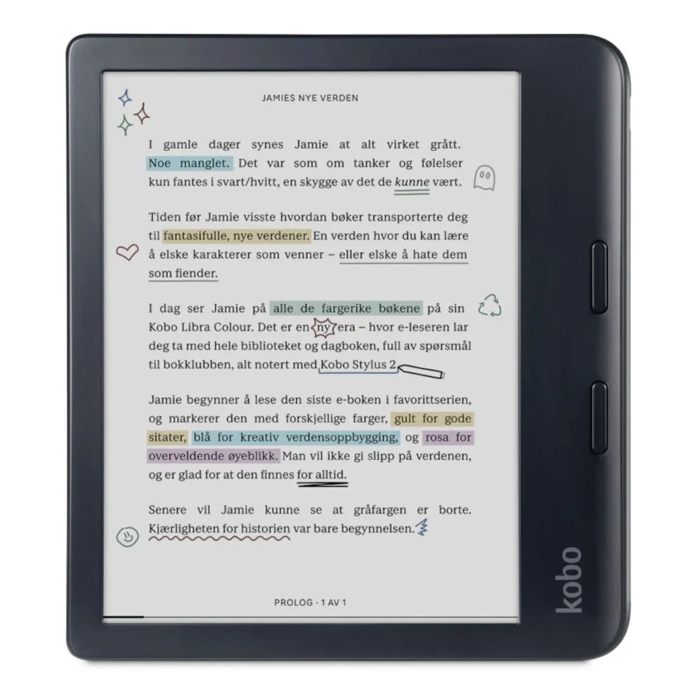 Kobo Lese & Nettbrett|Libra Colour Lesebrett 7"