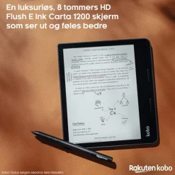 Kobo Lese & Nettbrett|Sage Vanntett lesebrett 8” med wifi