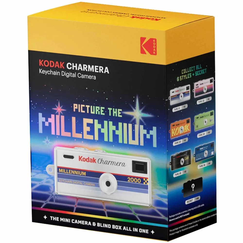 Kodak Rengjøring|Foto Og Video|Charmera Millennium nøkkelringkamera Blind Box