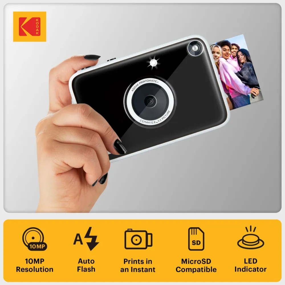 Kodak Foto Og Video|Instantkamera med blekkfri utskrift
