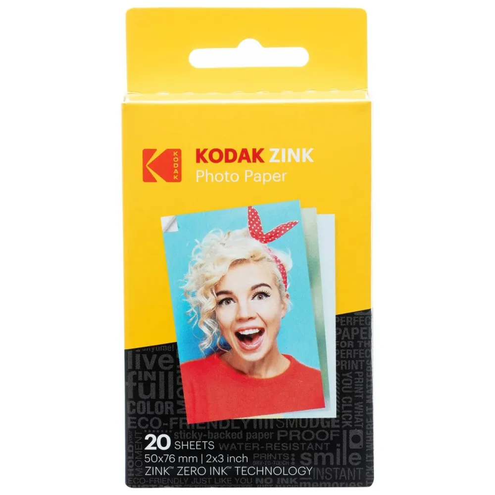 Kodak Skrivere Og Tilbehør|Zink fotopapir 2 x 3" 20-pk.