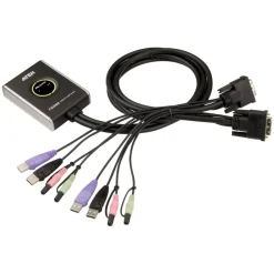 Kjell Datatilbehør|Ergonomi|KVM-switch med DVI og USB