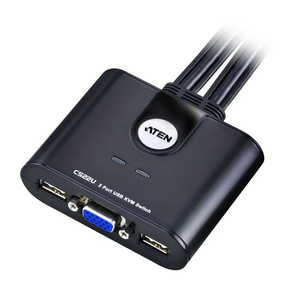 Kjell Datatilbehør|KVM-switch med VGA og USB