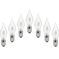 Ledsavers Julelys|Lyskilder|Frostet reservepære til adventsstaker LED 7-pk.