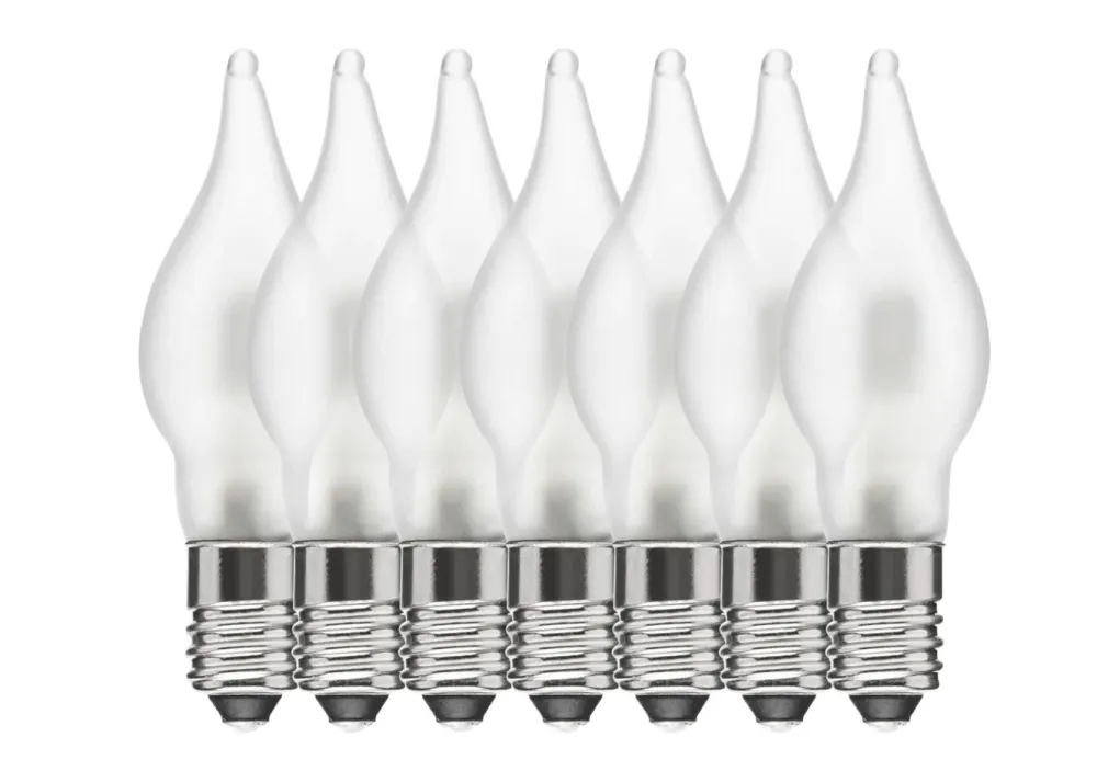 Ledsavers Julelys|Lyskilder|Frostet reservepære til adventsstaker LED 7-pk.