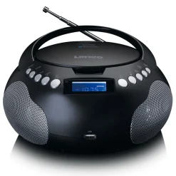 Lenco Musikkspiller Og Radio|Bærbar CD-spiller SCD-331 - Svart