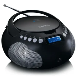 Lenco Musikkspiller Og Radio|Bærbar CD-spiller SCD-331 - Svart