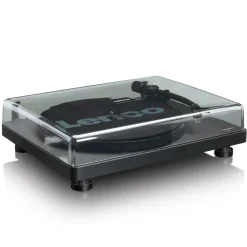 Lenco Musikkspiller Og Radio|Digitaliser Lyd Og Bilde|L-30BK Platespiller med USB-port
