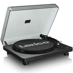 Lenco Musikkspiller Og Radio|Digitaliser Lyd Og Bilde|L-30BK Platespiller med USB-port