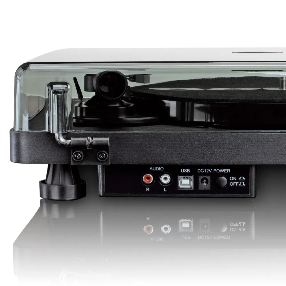 Lenco Musikkspiller Og Radio|Digitaliser Lyd Og Bilde|L-30BK Platespiller med USB-port