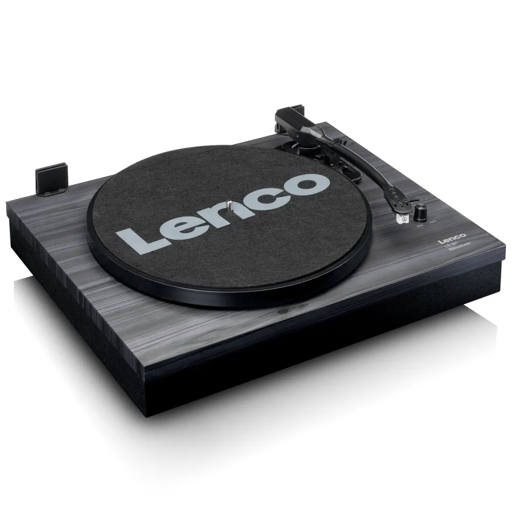 Lenco Digitaliser Lyd Og Bilde|Musikkspiller Og Radio|LS-301BK med høyttalere