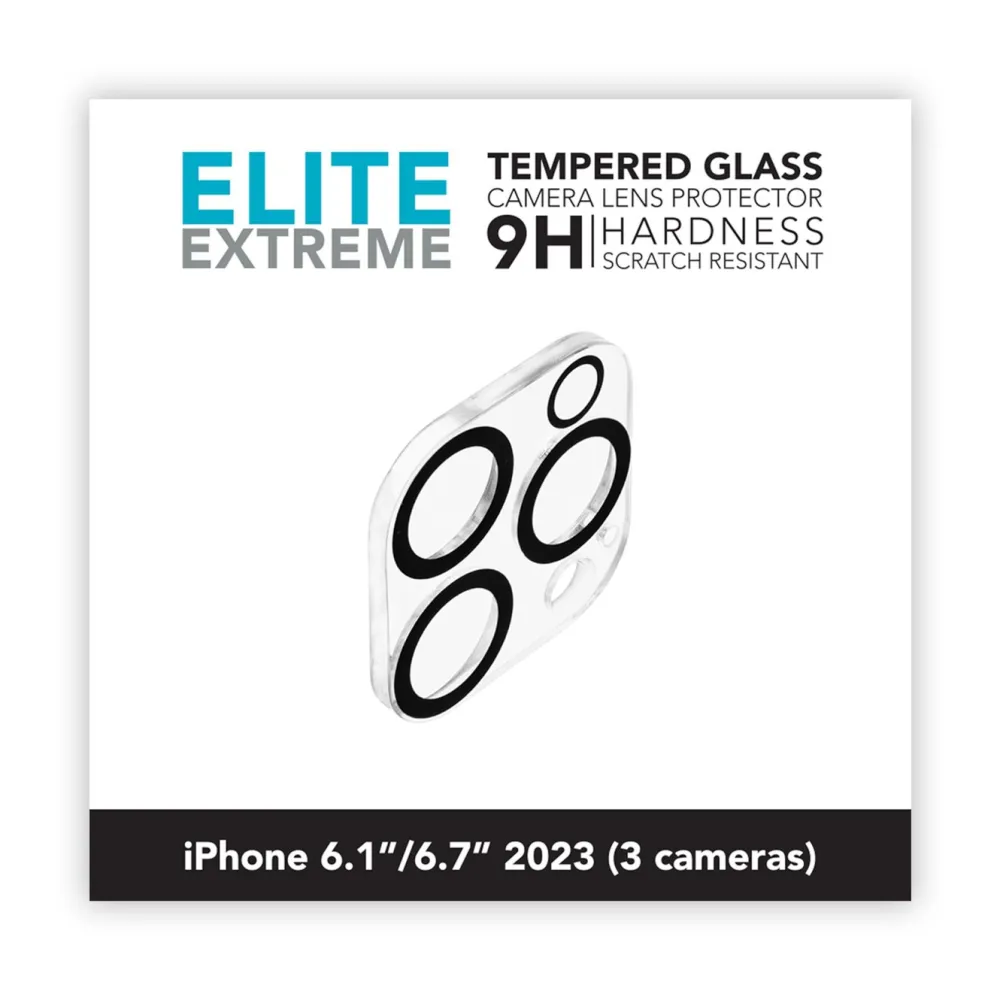 Linocell Mobildeksler & Etui|Skjermbeskytter|Elite Extreme Beskyttelse for kameramodulen på iPhone 15 Pro og 15 Pro Max