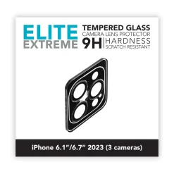 Linocell Skjermbeskytter|Elite Extreme Beskyttelse for kameralinsen på iPhone 15 Pro og 15 Pro Max