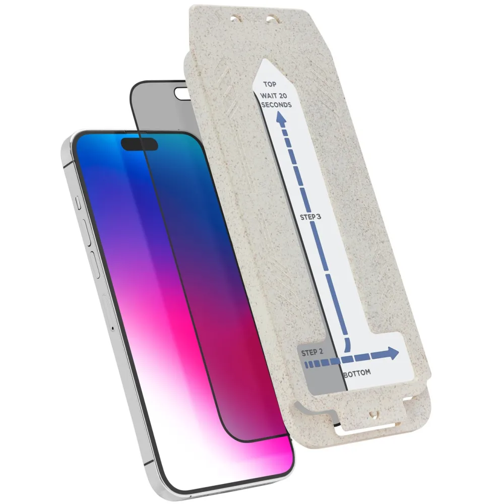 Linocell Skjermbeskytter|Elite Extreme Curved Privacy Skjermbeskytter for iPhone 16 Pro og 17