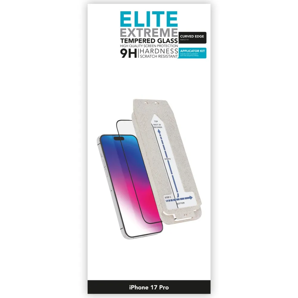 Linocell Skjermbeskytter|Elite Extreme Curved Skjermbeskytter for iPhone 17 Pro