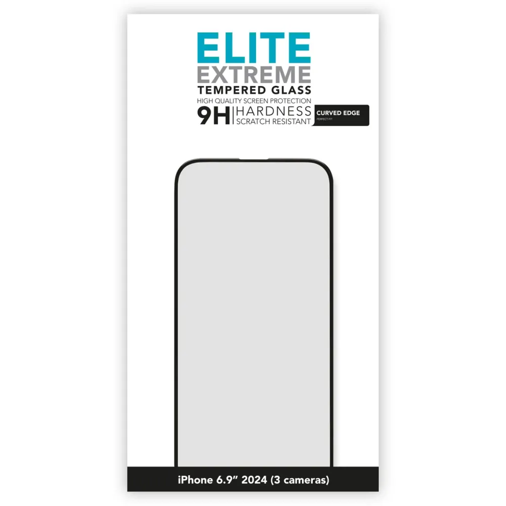 Linocell Skjermbeskytter|Elite Extreme Curved Skjermbeskytter for iPhone 16 Pro Max