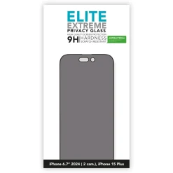 Linocell Skjermbeskytter|Elite Extreme Privaxy Glass Skjermbeskytter for iPhone 16 Plus