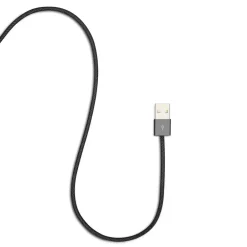 Linocell Kabler Og Adaptere|Lightning|Flettet USB-A- til Lightning-kabel Svart 0,5 m