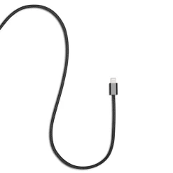 Linocell Kabler Og Adaptere|Lightning|Flettet USB-A- til Lightning-kabel Svart 2 m