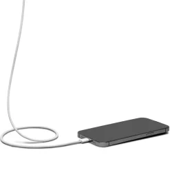 Linocell Kabler Og Adaptere|Lightning|Flettet USB-A- til Lightning-kabel Hvit 0,5
