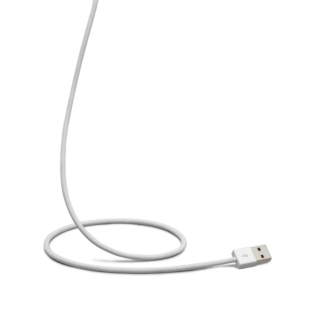 Linocell Kabler Og Adaptere|Lightning|Flettet USB-A- til Lightning-kabel Hvit 0,5