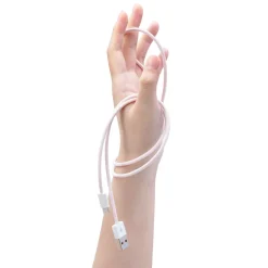 Linocell Kabler Og Adaptere|Lightning|Flettet USB-A- til Lightning-kabel Rosa 1 m
