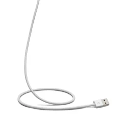 Linocell Kabler Og Adaptere|Lightning|Flettet USB-A- til Lightning-kabel Hvit 2 m