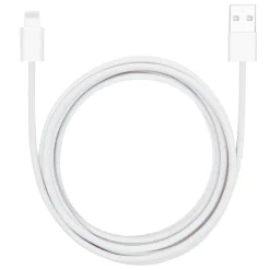 Linocell Kabler Og Adaptere|Lightning|Flettet USB-A- til Lightning-kabel Hvit 2 m