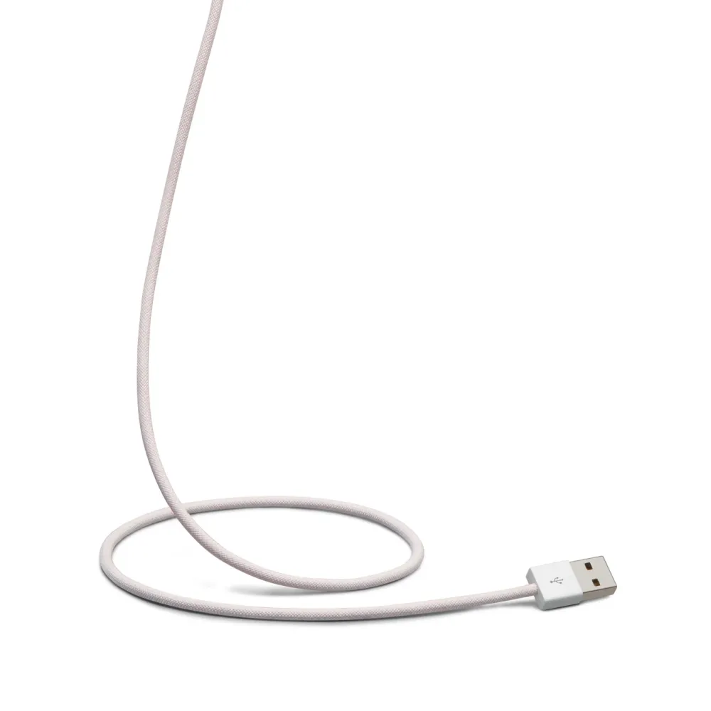Linocell Kabler Og Adaptere|Lightning|Flettet USB-A- til Lightning-kabel Rosa 2 m
