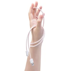Linocell Kabler Og Adaptere|Usb-C Kabler|Flettet USB-A- til USB-C-kabel Rosa 2 m