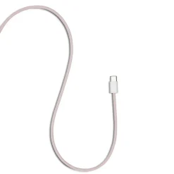 Linocell Kabler Og Adaptere|Usb-C Kabler|Flettet USB-A- til USB-C-kabel Rosa 2 m
