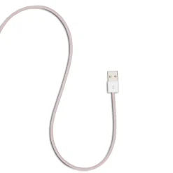 Linocell Kabler Og Adaptere|Usb-C Kabler|Flettet USB-A- til USB-C-kabel Rosa 0,5 m